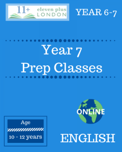Year 7 Preparation Classes: ENGLISH