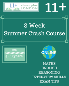 8 Week 11+ Summer Crash Course (ONLINE)