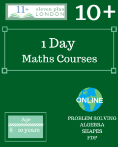1 Day 10+ Maths Courses (FACE TO FACE/ONLINE)