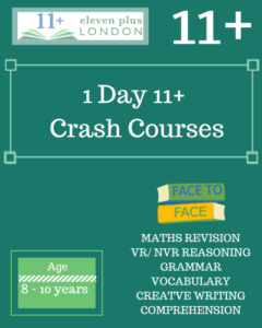 1 Day 11+ Crash Courses (FACE TO FACE)