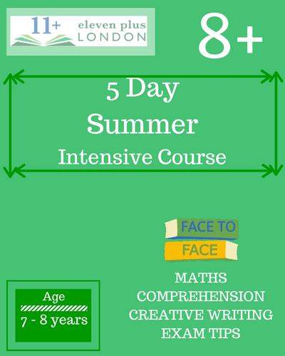 5 Day Intensive 8 Plus Summer Course (FACE TO FACE)