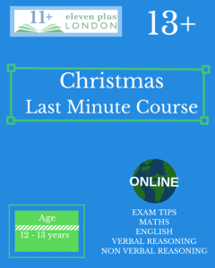 Christmas 13+ Last Minute Course (ONLINE)